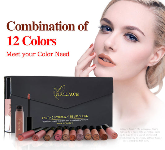 12-Color lip gloss set